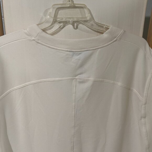 ATHLETA Retroterry Sz XL Cream / Ivory V-Neck Athleisure Top - Picture 8 of 8